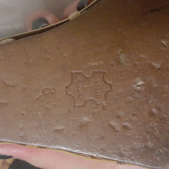 Michael Michael Kors Leather Black Bamboo Wedge Heels Size 8 - Picture 7 of 8